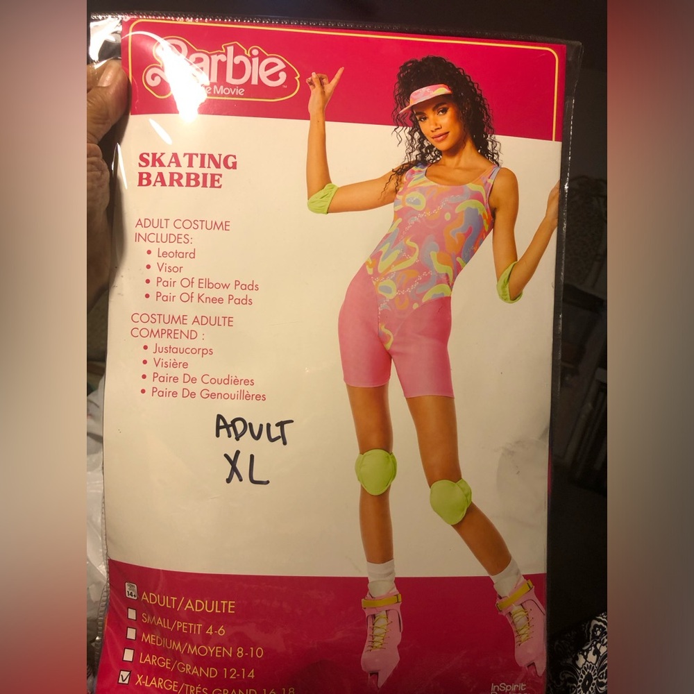 New BARBIE The Movie Skating Barbie Adult Womens Halloween Costume XL